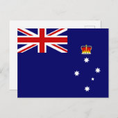 Carte Postale Drapeau de Victoria, Australie (Devant / Derrière)