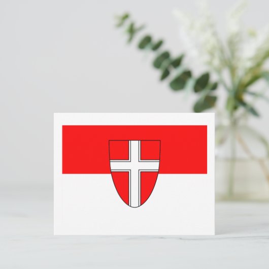 Carte Postale Drapeau de Vienne, Autriche (Debout devant)