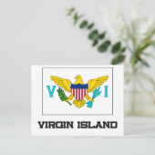 Carte Postale Drapeau de Virgin Island (Debout devant)