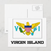 Carte Postale Drapeau de Virgin Island (Devant / Derrière)