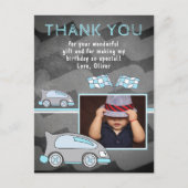 Carte Postale Drapeau de voiture de course Tableau Photo Anniver (Devant)