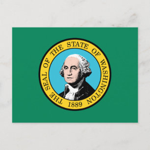 Carte Postale Drapeau de Washington