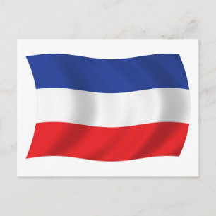 Carte postale drapeau de Yougoslavie