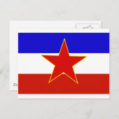 Carte Postale Drapeau de Yougoslavie (Devant / Derrière)