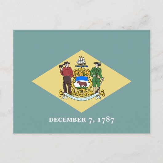 Carte Postale Drapeau Delawarean, Drapeau du Delaware (Devant)