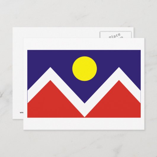 Carte Postale Drapeau Denver (Devant / Derrière)