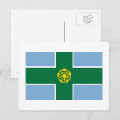 Carte Postale Drapeau Derbyshire (Devant / Derrière)