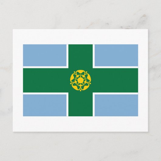 Carte Postale Drapeau Derbyshire (Devant)