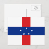 Carte Postale Drapeau des Antilles néerlandaises (Devant / Derrière)