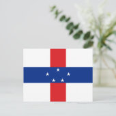 Carte Postale Drapeau des Antilles Pays-Bas (Debout devant)
