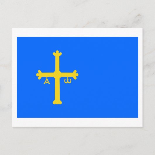 Carte Postale Drapeau des Asturies (Devant)