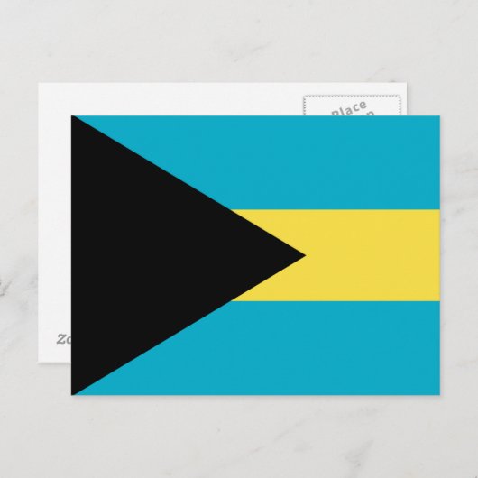 Carte postale drapeau des Bahamas (Devant / Derrière)