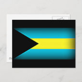 Carte Postale Drapeau des Bahamas Arête sombre (Devant / Derrière)