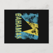 Carte Postale Drapeau des Bahamas en état de détresse (Devant)