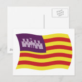Carte postale Drapeau des Baléares (Devant / Derrière)