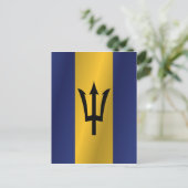 Carte Postale Drapeau des Barbade (Debout devant)