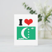 Carte Postale Drapeau des Comores (Debout devant)