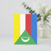 Carte Postale Drapeau des Comores (Debout devant)