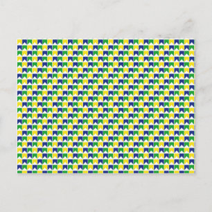 Carte Postale drapeau des couleurs brésiliennes