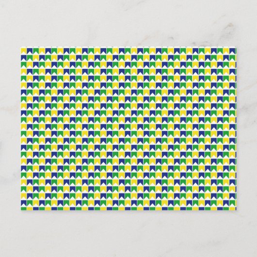 Carte Postale drapeau des couleurs brésiliennes (Devant)