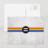 Carte Postale Drapeau des droits gays (Devant / Derrière)
