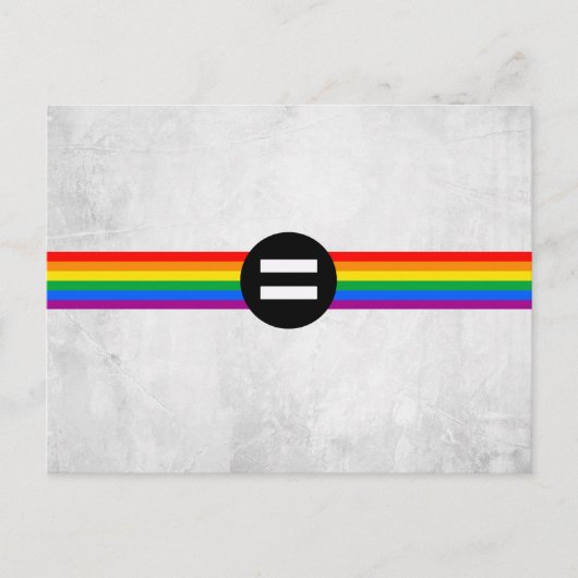 Carte Postale Drapeau des droits gays (Devant)