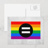 Carte Postale Drapeau des droits gays (Devant / Derrière)