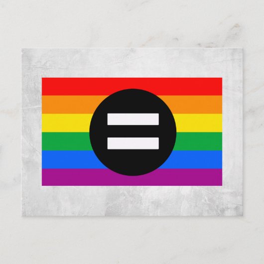 Carte Postale Drapeau des droits gays (Devant)