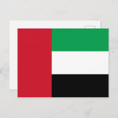 Carte postale Drapeau des Émirats arabes unis (Devant / Derrière)