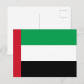 Carte Postale Drapeau des Émirats arabes unis (Devant / Derrière)