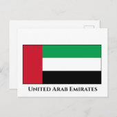 Carte Postale Drapeau des Émirats arabes unis (Devant / Derrière)