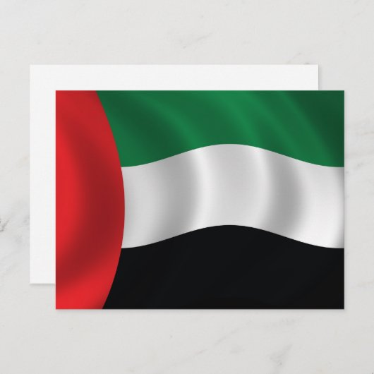 Carte Postale Drapeau des Émirats arabes unis (Devant / Derrière)