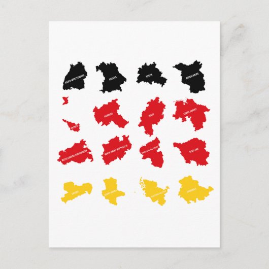 Carte Postale Drapeau des États allemands (Devant)