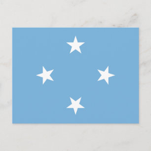 Carte Postale Drapeau des États fédérés de Micronésie