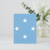 Carte Postale Drapeau des États fédérés de Micronésie (Debout devant)