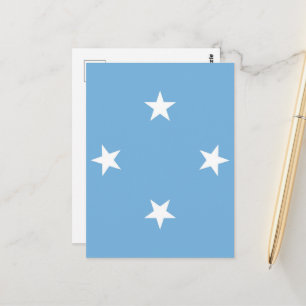 Carte Postale Drapeau des États fédérés de Micronésie