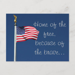 CARTE POSTALE DRAPEAU DES ÉTATS-UNIS