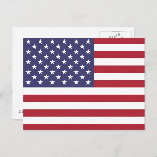 Carte Postale Drapeau des États-Unis (Devant / Derrière)