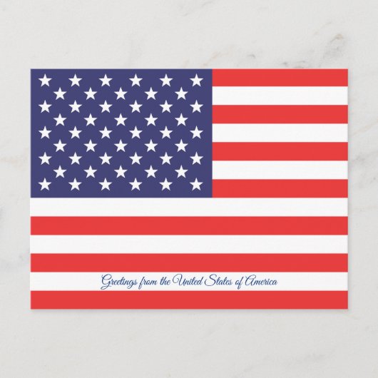 Carte Postale Drapeau des États-Unis (Devant)