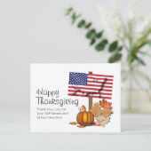 Carte Postale Drapeau des États-Unis | ACTION DE GRÂCE AMÉRICAIN (Debout devant)