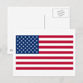 Carte Postale Drapeau des États-Unis d'Amérique (Devant / Derrière)