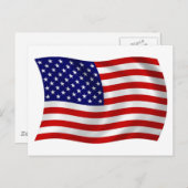 Carte postale drapeau des États-Unis d'Amérique (Devant / Derrière)