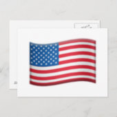 Carte Postale Drapeau des États-Unis - Emoji (Devant / Derrière)
