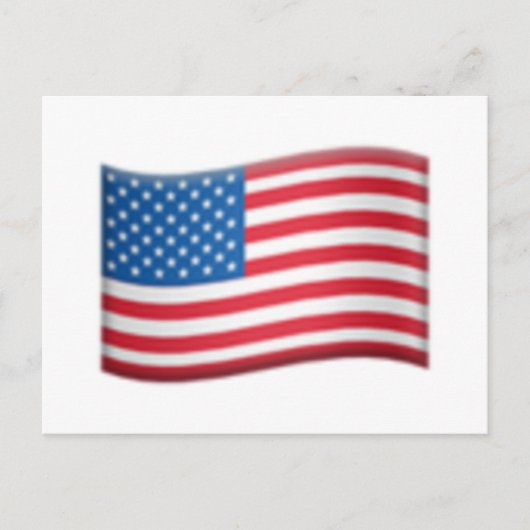 Carte Postale Drapeau des États-Unis - Emoji (Devant)