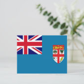 Carte Postale Drapeau des Fidji (Debout devant)