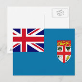 Carte Postale Drapeau des Fidji (Devant / Derrière)