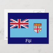 Carte Postale Drapeau des Fidji (Devant / Derrière)