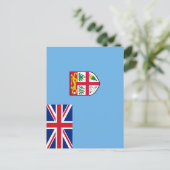 Carte Postale Drapeau des Fidji (Debout devant)