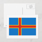 Carte Postale Drapeau des îles Aland (Devant / Derrière)