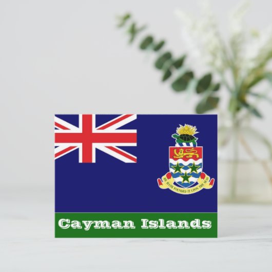 Carte Postale Drapeau des îles Caïmans (Debout devant)